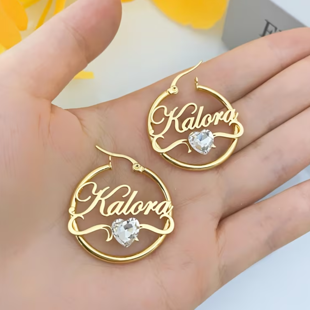 Radiant Personalized Name & Birthstone Jewelry Set