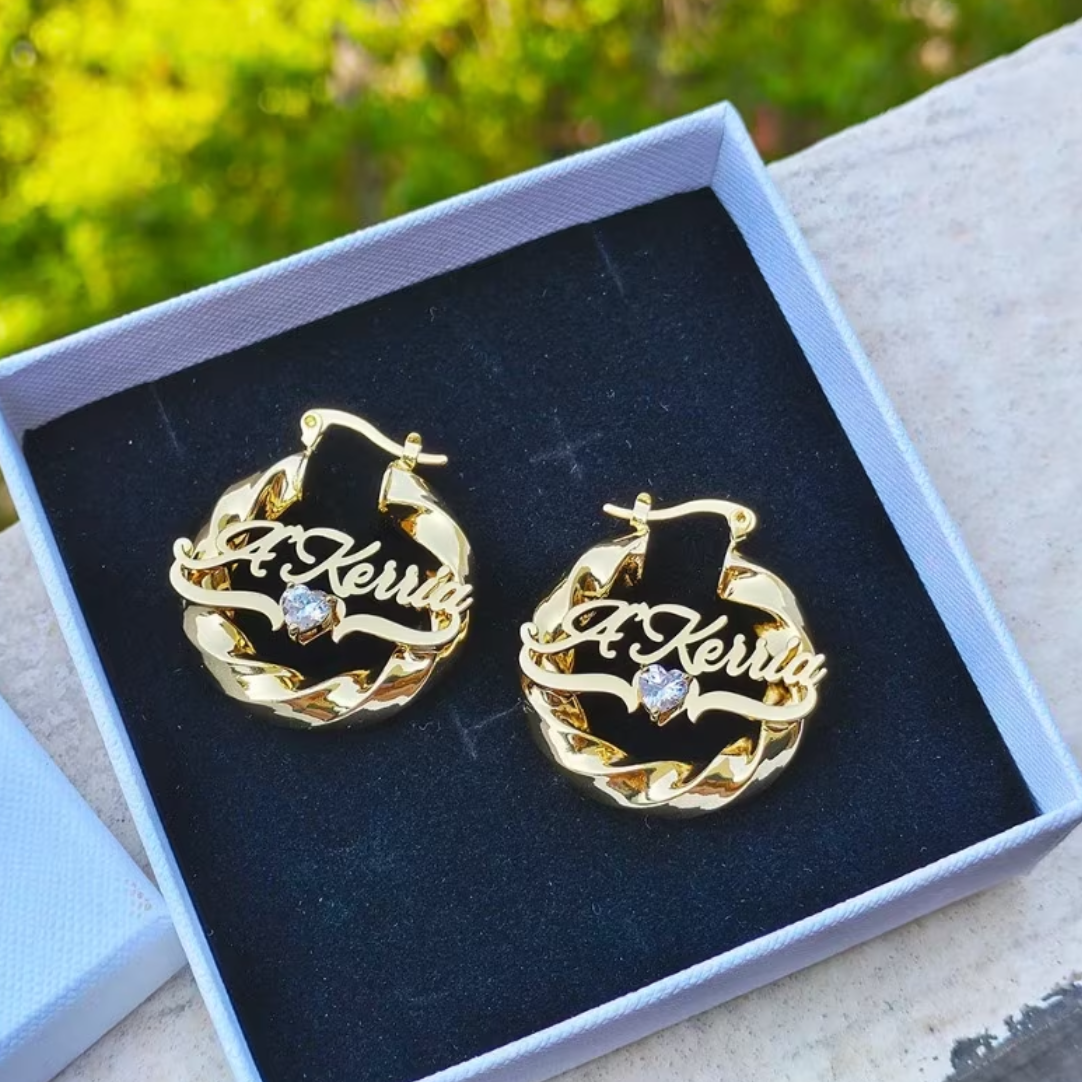 Divine Personalized Name & Heart Gemstone Set