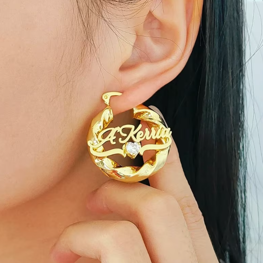 Divine Personalized Name & Heart Gemstone Set