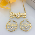 Radiant Personalized Name & Birthstone Jewelry Set